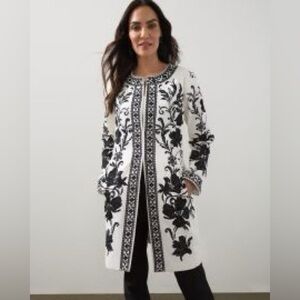 Chico's floral embroidered jacket